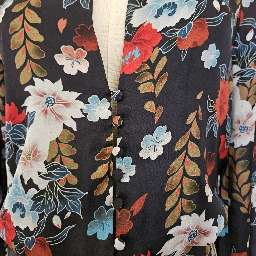ZARA Flower Bodysuit with Choker Collar - Picture 9 of 11